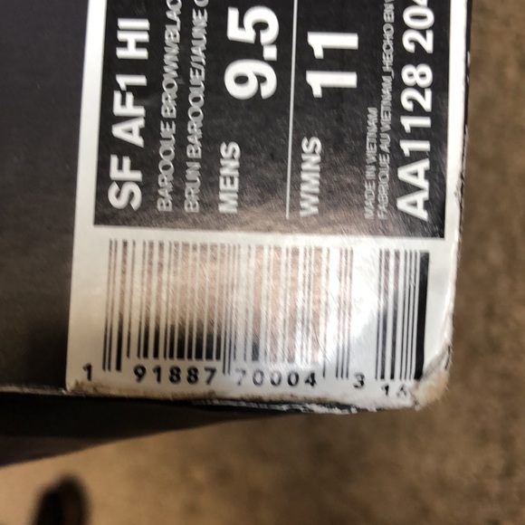 I am selling Nike Sf from StockX and are brown